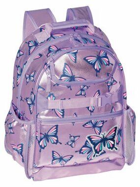 L and L Premium Metallic Girls Backpack & Matching Accesories - Butterfly_ NWT